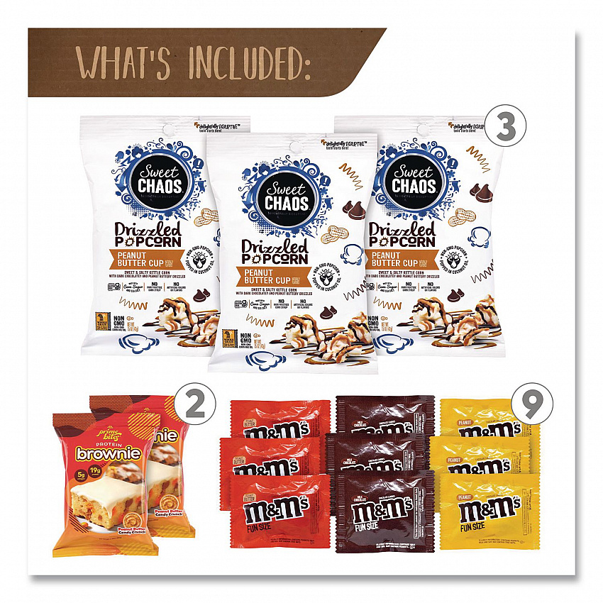 Peanut Butter and Chocolate Dessert Box, Peanut Butter Chocolate, 24 Assorted Snacks/Box (70000193)