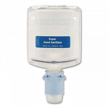 Pacific Blue Ultra Automated Sanitizer Dispenser Refill Foam Hand Sanitizer, 1,000 mL Bottle, Fragrance-Free, 3/Carton (43337)
