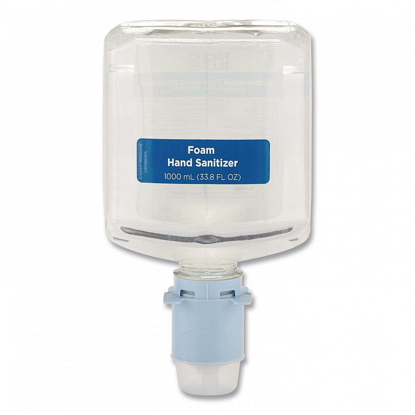Pacific Blue Ultra Automated Sanitizer Dispenser Refill Foam Hand Sanitizer, 1,000 mL Bottle, Fragrance-Free, 3/Carton (43337)