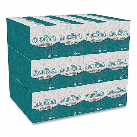 Angel Soft ps Premium Facial Tissue, Cube Box, 2-Ply, White, 96 Sheets/Box (46580BX)