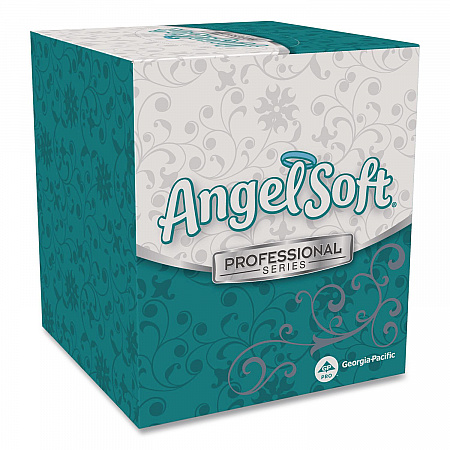 Angel Soft ps Premium Facial Tissue, Cube Box, 2-Ply, White, 96 Sheets/Box (46580BX)