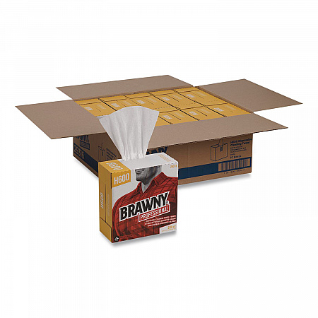 Lightweight Disposable Shop Towels, 9.1 x 12.5, White, 2,000/Carton (29316CT)