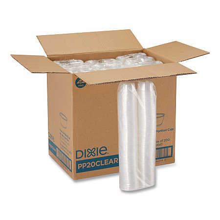 Plastic Souffle/Portion Cups, 2 oz, Clear, 200/Sleeve, 12 Sleeves/Carton (PP20CLEAR)