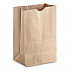 Grocery Paper Bags, 1/6 BBL Size, Heavy-Duty, 52# Basis Weight, 12