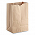 Grocery Paper Bags, 1/6 BBL Size, 57# Basis Weight, 12