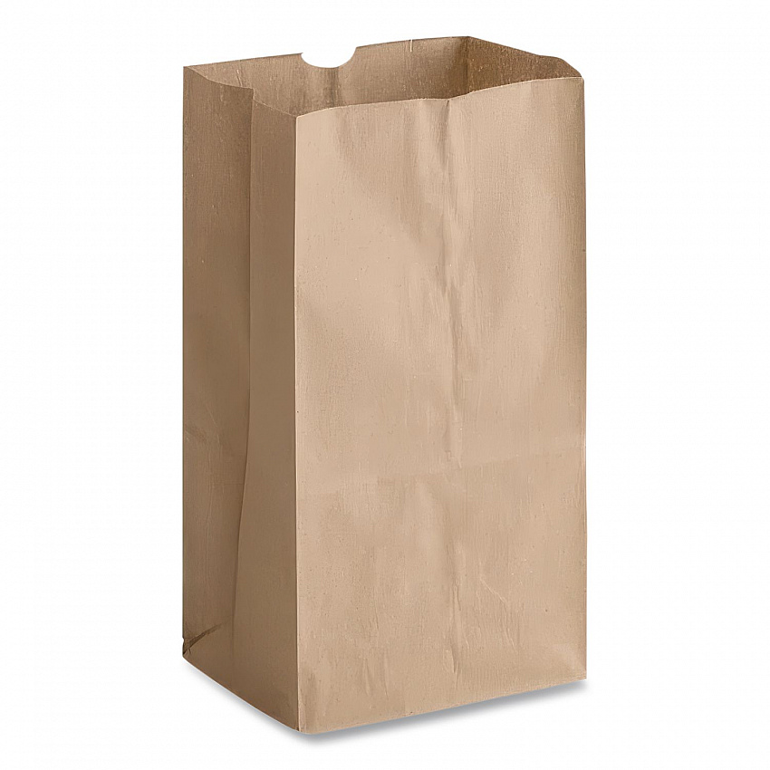 Grocery Paper Bags, 25# Squat Size, 40# Basis Weight, 8.25" x 5.25" x 16.13", Kraft, 500/Bundle (GK25S500)