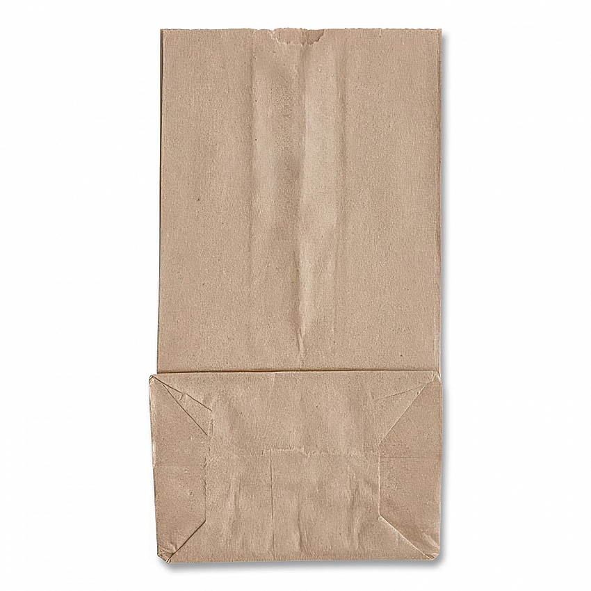 Grocery Paper Bags, 1# Size, 30# Basis Weight, 3.5" x 2.25" x 6.63", Kraft, 500/Bundle (GK1500)
