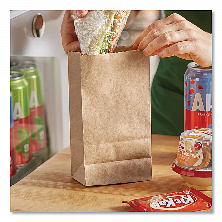 Grocery Paper Bags, 2# Size, 30# Basis Weight, 4.13