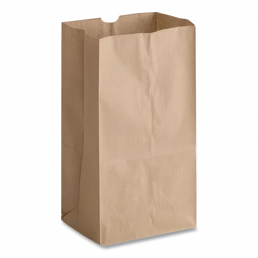 Grocery Paper Bags, 25# Size, 40# Basis Weight, 8.25" x 5.38" x 18", Kraft, 500/Bundle (GK25500)