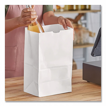Grocery Paper Bags, 20# Squat Size, 40# Basis Weight, 8.13