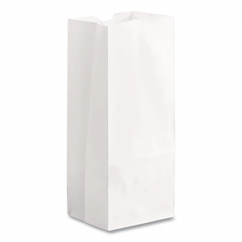Grocery Paper Bags, 4# Size, 30# Basis Weight, 5" x 3.13" x 9.88", White, 500/Bundle (GW4500)