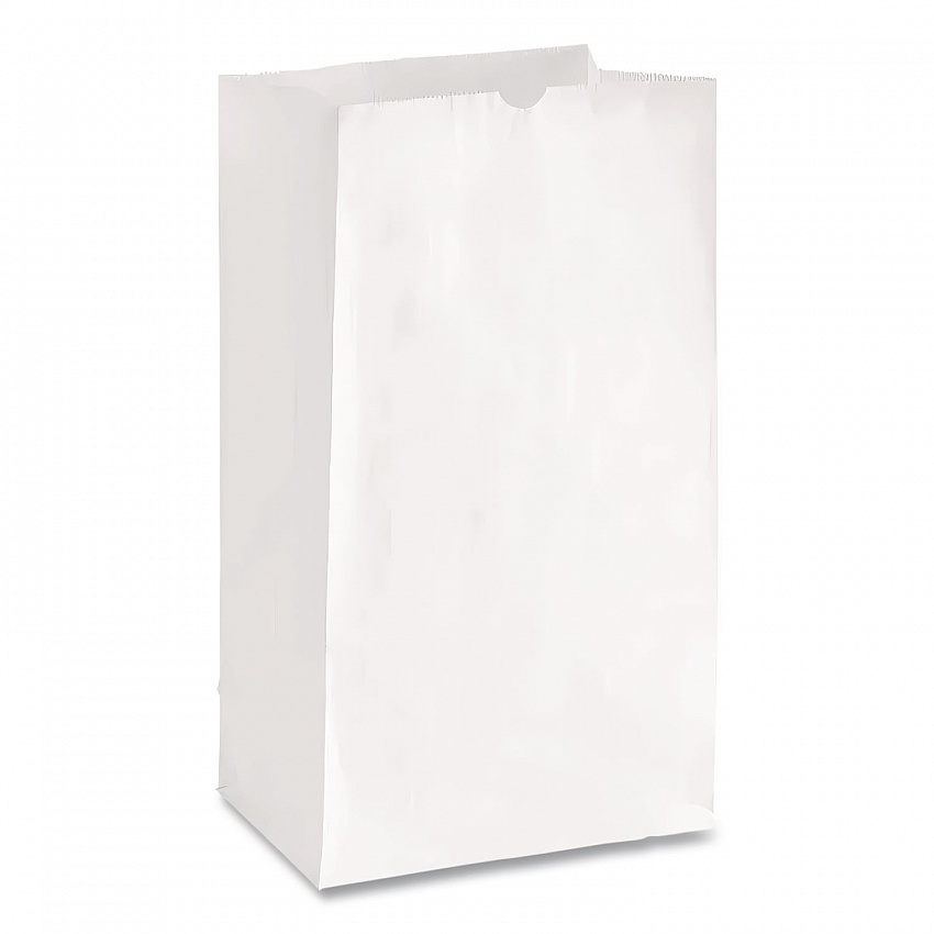 Grocery Paper Bags, 16# Size, 40# Basis Weight, 7.75" x 4.75" x 16", White, 500/Bundle (GW16500)