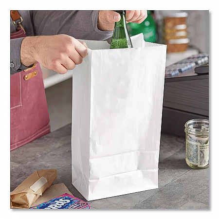 Grocery Paper Bags, 16# Size, 40# Basis Weight, 7.75
