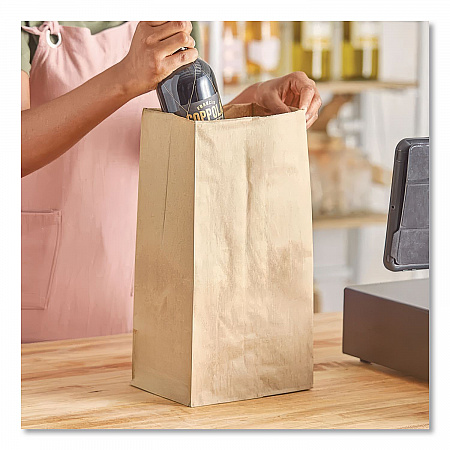 Grocery Paper Bags, 25# Squat Size, Extra-Heavy-Duty, 60# Basis Weight, 8.25
