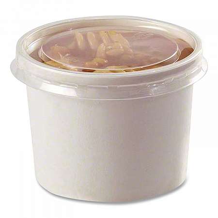 Plastic High Heat Vented Lid, Fits 16 oz to 32 oz Containers, White, 50/Bag, 10 Bags/Carton (89112)