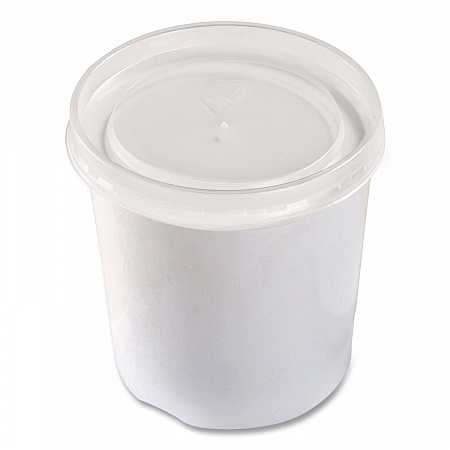 Plastic High Heat Vented Lid, Fits 16 oz to 32 oz Containers, White, 50/Bag, 10 Bags/Carton (89112)