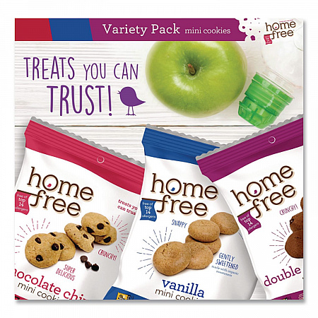 Gluten Free Mini Cookies Variety Pack, 1.1 oz/0.95 oz/1.1 oz Packs, 30/Carton (01305)