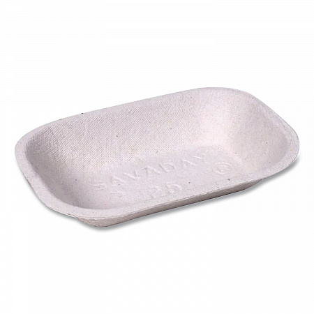 Savaday Molded Fiber Food Tray, 7 x 9, Beige, Paper, 250/Bag, 500/Carton (10405CT)