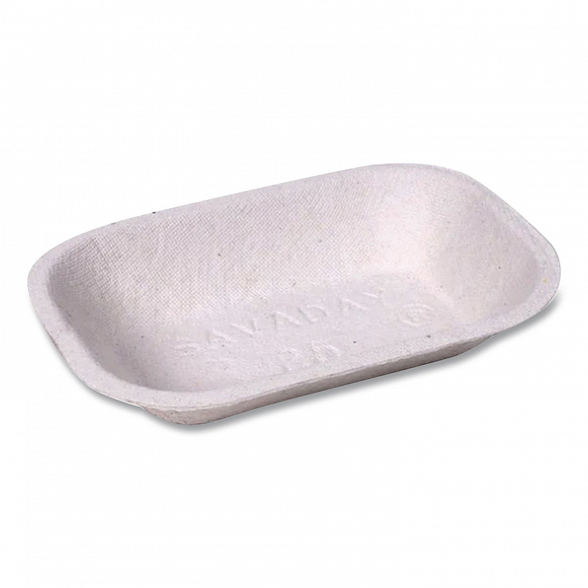 Savaday Molded Fiber Food Tray, 7 x 9, Beige, Paper, 250/Bag, 500/Carton (10405CT)