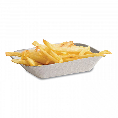 Savaday Molded Fiber Food Tray, 4 x 6, Beige, Paper, 250/Bag, 4 Bags/Carton (10408CT)