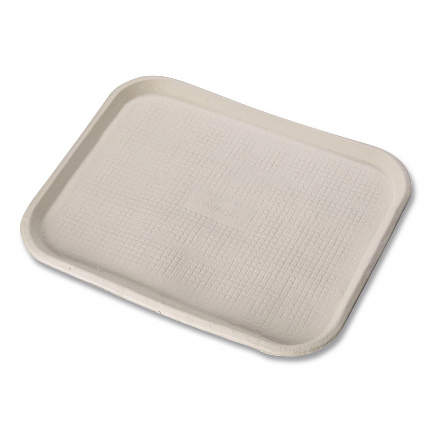 Savaday Molded Fiber Food Trays, 14 x 18, White, Paper, 100/Carton (20804CT)