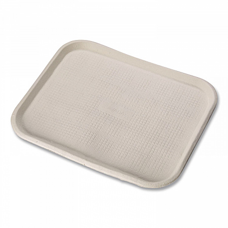 StrongHolder Molded Fiber Food Trays, 9 x 12 x 1, Beige, Paper, 250/Carton (20815)