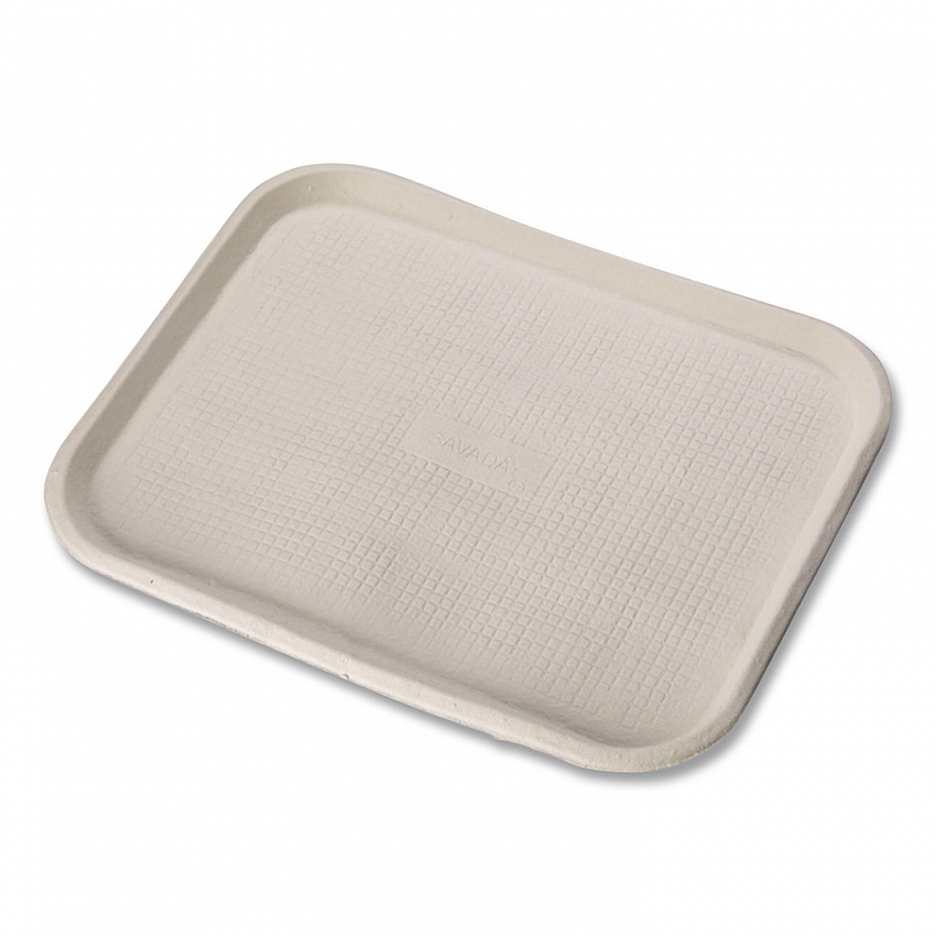 StrongHolder Molded Fiber Food Trays, 9 x 12 x 1, Beige, Paper, 250/Carton (20815)