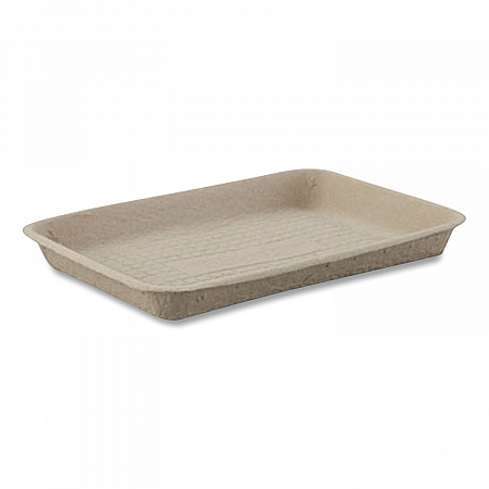 StrongHolder Molded Fiber Food Trays, 9 x 12 x 1, Beige, Paper, 250/Carton (20815)