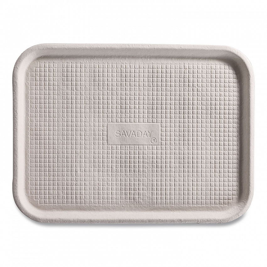 StrongHolder Molded Fiber Food Trays, 9 x 12 x 1, Beige, Paper, 250/Carton (20815)