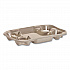 StrongHolder Molded Fiber Cup/Food Tray, 8 oz to 22 oz, Four Cups + Food Tray, Beige, 250/Carton (20969CT)