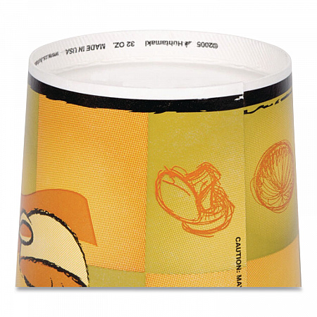 Streetside Squat Paper Food Container, 32 oz, Streetside Design, 25/Bag, 20 Bags/Carton (70332)