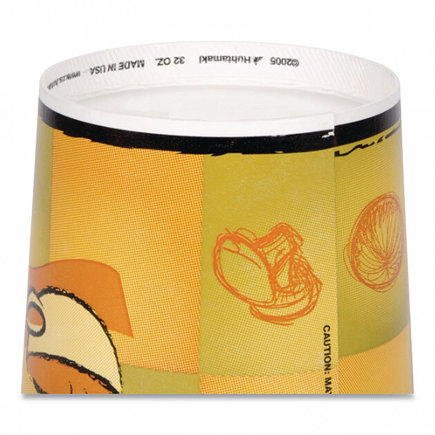 Streetside Squat Paper Food Container, 32 oz, Streetside Design, 25/Bag, 20 Bags/Carton (70332)