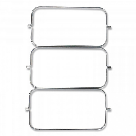 Triple Waste Wire Bag Holder for Rubbermaid Commercial Janitorial and Housekeeping Carts, 3 x 12.5 x 0.13, Steel (FG9T89L10000)
