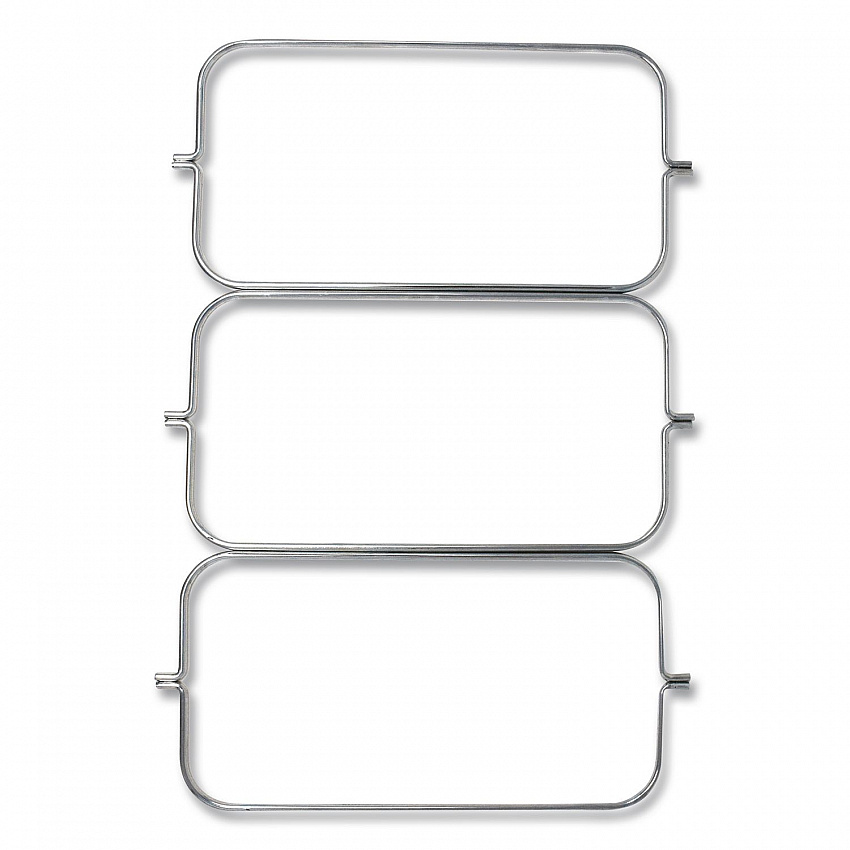 Triple Waste Wire Bag Holder for Rubbermaid Commercial Janitorial and Housekeeping Carts, 3 x 12.5 x 0.13, Steel (FG9T89L10000)