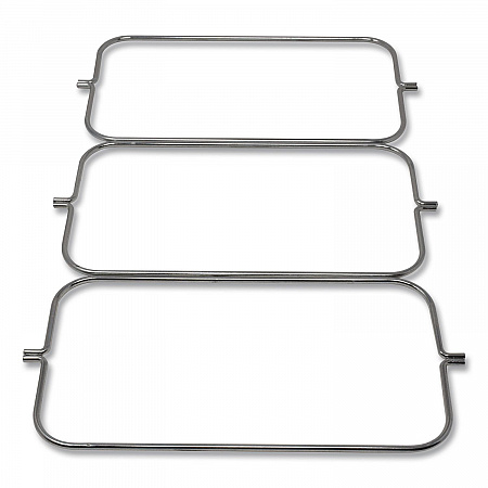 Triple Waste Wire Bag Holder for Rubbermaid Commercial Janitorial and Housekeeping Carts, 3 x 12.5 x 0.13, Steel (FG9T89L10000)