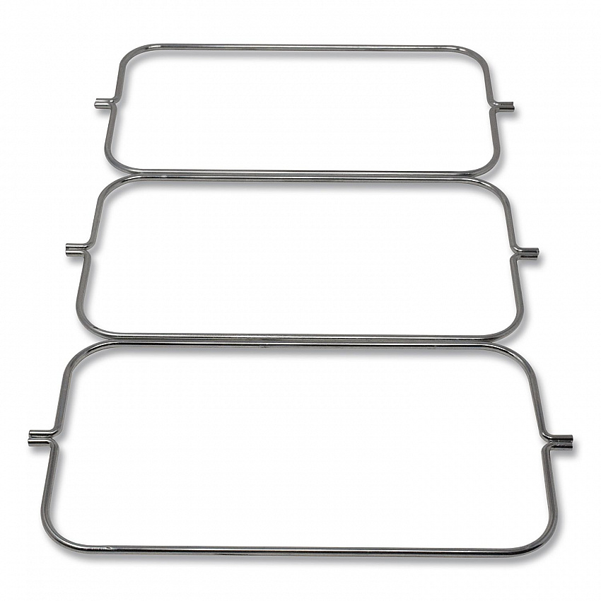 Triple Waste Wire Bag Holder for Rubbermaid Commercial Janitorial and Housekeeping Carts, 3 x 12.5 x 0.13, Steel (FG9T89L10000)