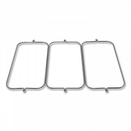 Triple Waste Wire Bag Holder for Rubbermaid Commercial Janitorial and Housekeeping Carts, 3 x 12.5 x 0.13, Steel (FG9T89L10000)