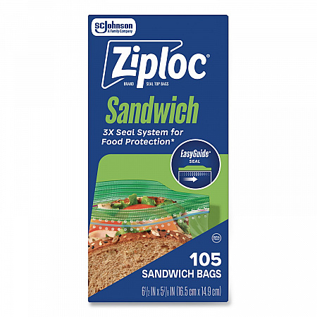 Resealable Sandwich Bags, 6.5