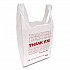 HDPE T-Shirt Bags, Thank You - Have a Nice Day Labeling, Cut-Out Handles, 12
