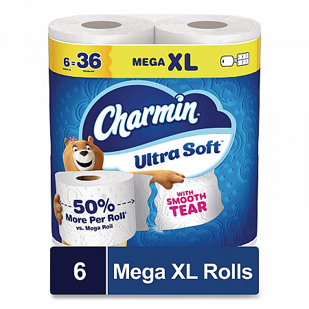 Ultra Soft Bathroom Tissue, Septic Safe, 2-Ply, White, 312 Sheets/Roll, 18 Rolls/Carton (19369)
