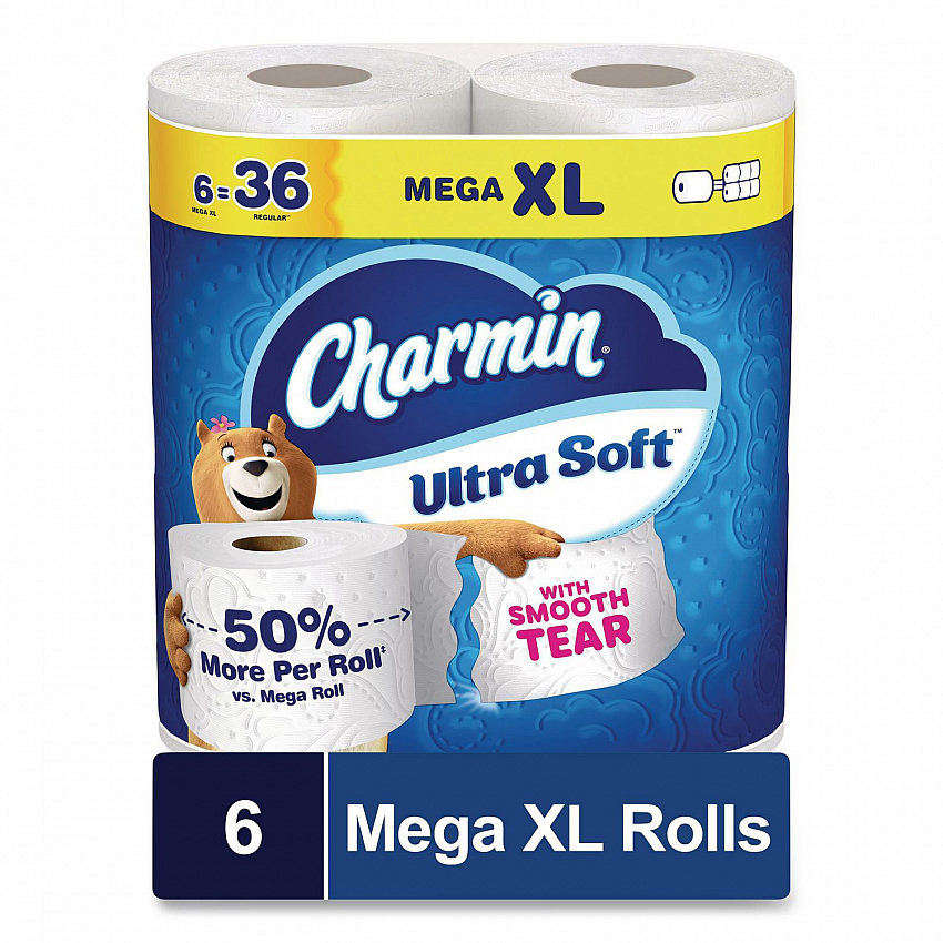 Ultra Soft Bathroom Tissue, Septic Safe, 2-Ply, White, 312 Sheets/Roll, 18 Rolls/Carton (19369)