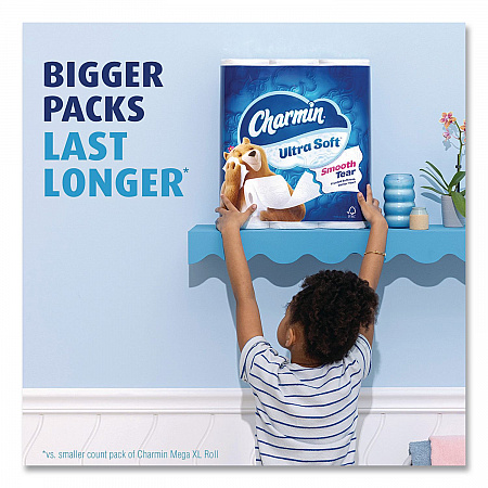 Ultra Soft Bathroom Tissue, Septic Safe, 2-Ply, White, 312 Sheets/Roll, 18 Rolls/Carton (19369)