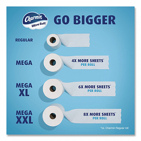 Ultra Soft Bathroom Tissue, Septic Safe, 2-Ply, White, 312 Sheets/Roll, 18 Rolls/Carton (19369)
