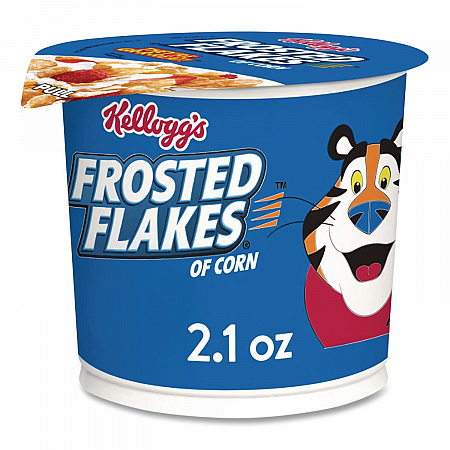 Breakfast Cereal, Frosted Flakes, Single-Serve 2.1 oz Cup, 6/Box (01468)