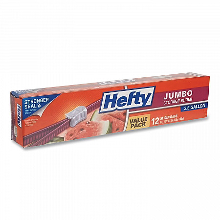 Slider Food Storage Bags, Jumbo, 14.38