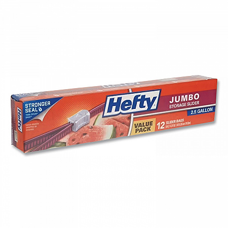 Slider Food Storage Bags, Jumbo, 14.38