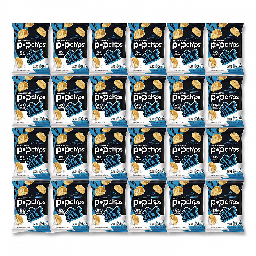 Potato Chips, Sea Salt Flavor, 0.8 oz Bag, 24/Carton (71100)