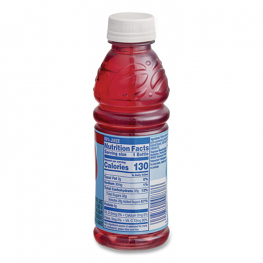 Juice Beverage, Cranberry, 15.2oz Bottle, 12/Carton (00864)