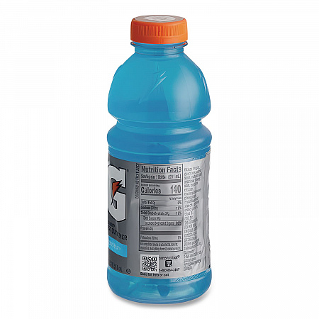 G-Series Perform 02 Thirst Quencher, Cool Blue, 20 oz Bottle, 24/Carton (24812)