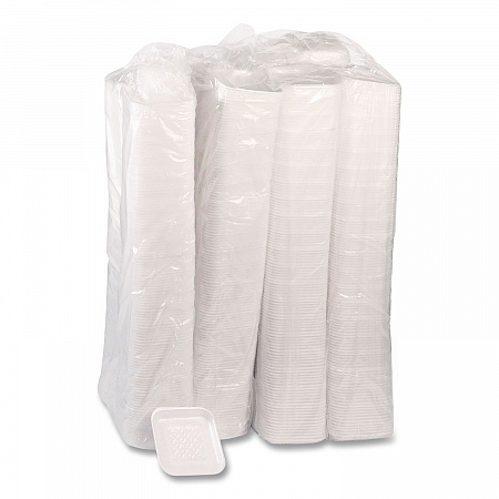 Supermarket Tray, #1S, 5.1 x 5.1 x 0.65, White, Foam, 1,000/Carton (0TF101S00000)